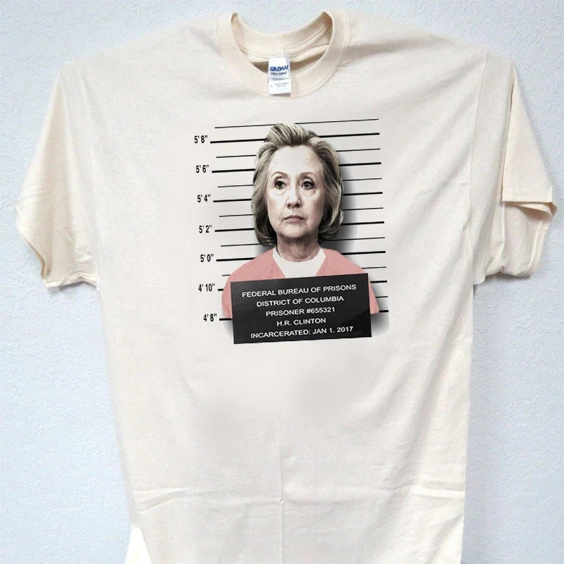 HILLARY CLINTON For PRISON,MAGA Donald Trump Support T-SHIRT,ALL SIZES,T-1074Ivy