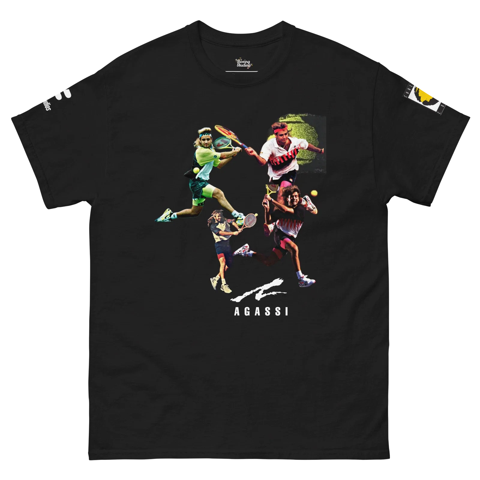 AGASSI COURT Challenge Tee (Black)