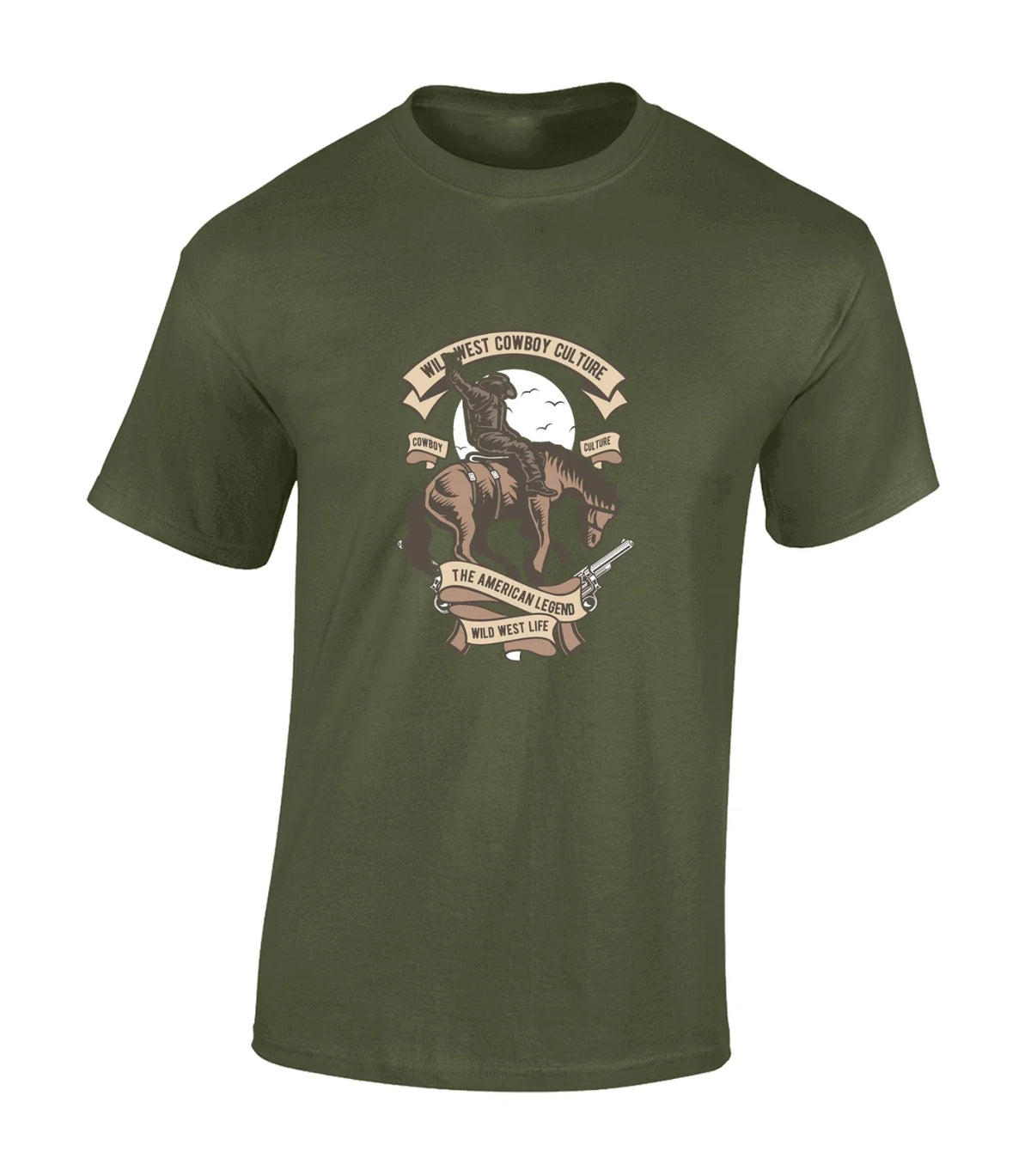 WILD WEST COWBOY CULTURE MENS T SHIRT FUNNY COOL COWBOYS DESIGN TOP