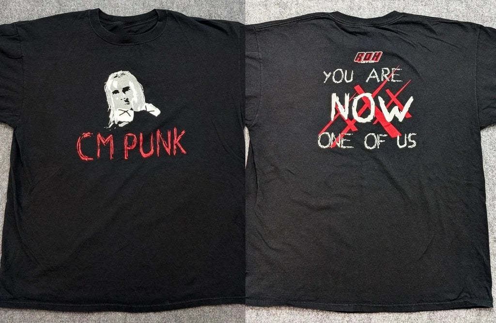 CM Punk Wrestling T-Shirt Ring of Honor You Are Now One Of Us Size S-5XL Reprint