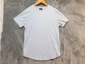 CUTS Curve Hem Shirt Mens Medium Light Blue Crewneck Solid Casual Basic Tee