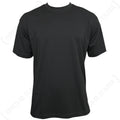 Quickdry Black T-Shirt - Sports Exercise Tactical 100% Polyester Athletic New