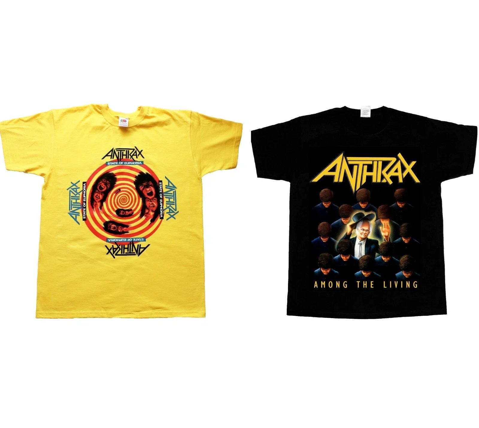 ANTHRAX AMONG THE LIVING STATE OF EUPHORIA NEW BLACK SHORT LONG T-SHIRT 345XL