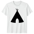 Simple Minimalist Teepee Tent Icon T-Shirt Minimalist Camping Outdoors