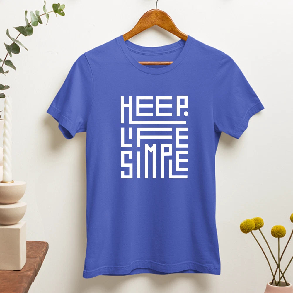 Keep Life Simple T-Shirt Geometric Aesthetic Modern Motivation Funny Gift
