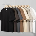 Heavyweight 450gsm Cotton T-Shirt Premium Plain White Unisex Luxury Tee Top
