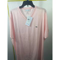 Lacoste Mens Pima Cotton V-Neck T-Shirt Light Pink Regular Fit TH6710 3XL NWT