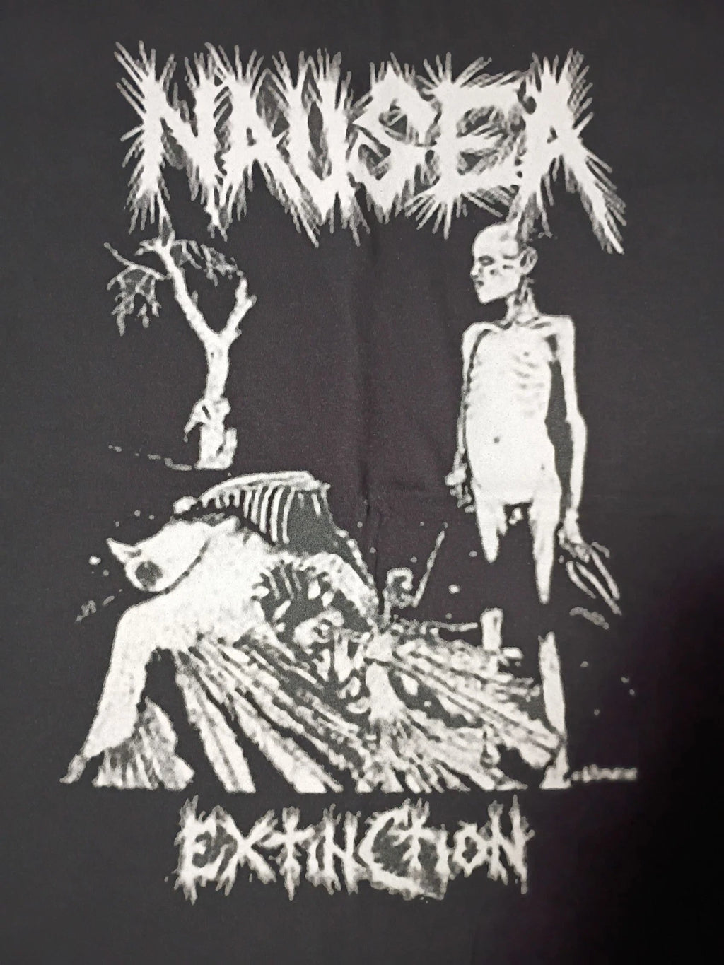Nausea Punk Band Shirt Extinction Design. New York Crust Punk. Size XL