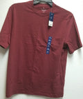 NEW Stafford Men’s Crewneck T-Shirt Medium Burgundy Premium Soft Cotton Classic