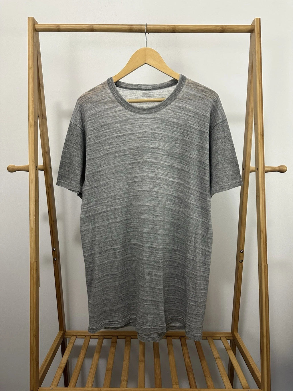 VTG 90s Gradient Sun Faded Super Paper Thin Burnout Tri-Blend Worn T-Shirt XL
