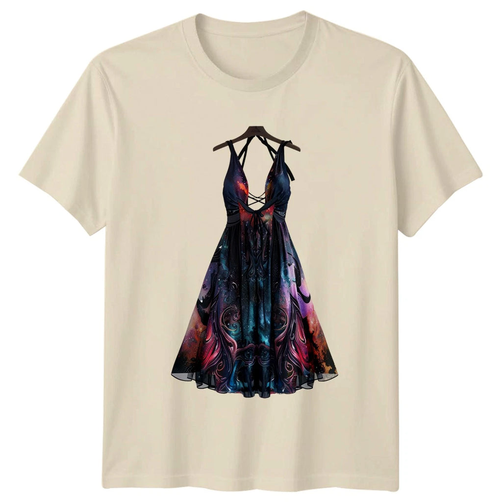 Womens Cosmic Galaxy Print Dress Gothic Celestial Fashion Gift For Her