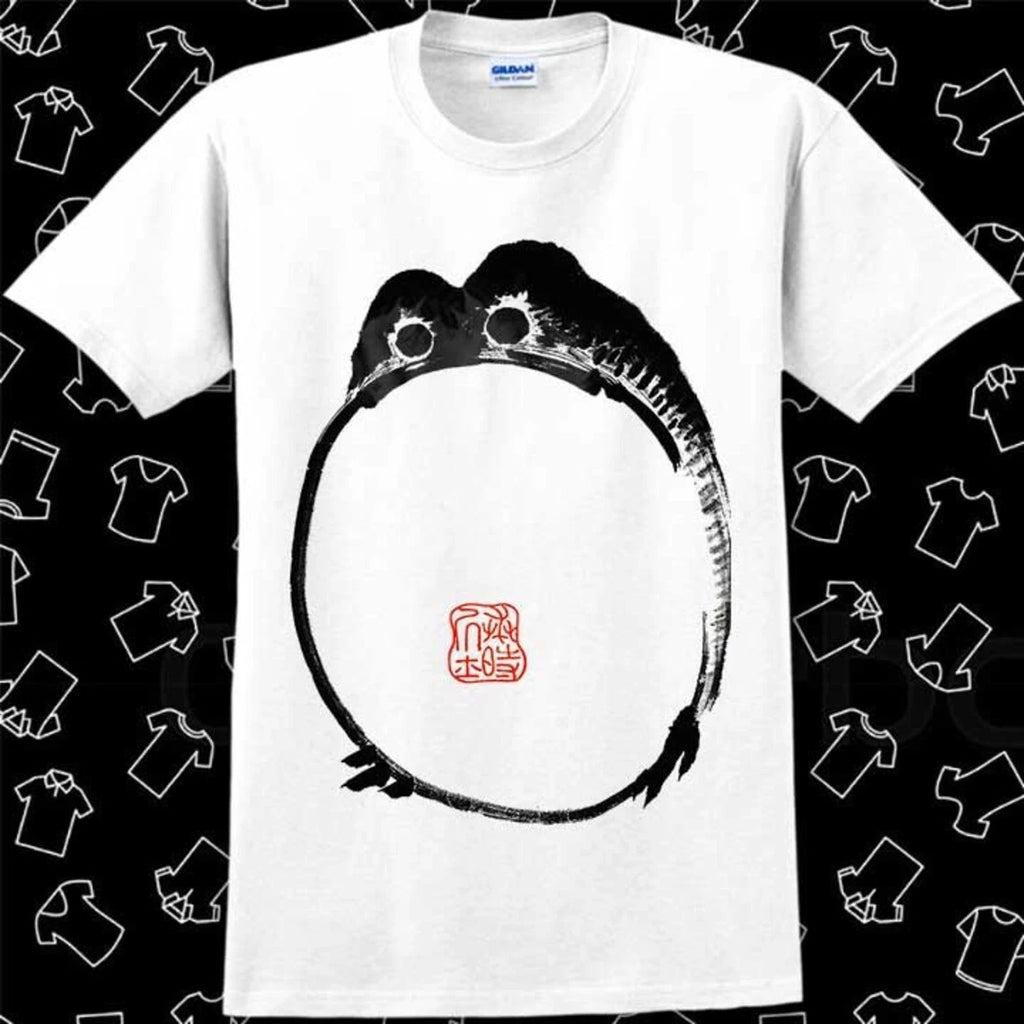 Sad Frog Japanese Art Shirt Vintage Ukiyo E Demon Graphic Unisex Tee Top