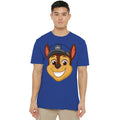 Paw Patrol Chase Grin T-Shirt S-2XL-Royal Blue
