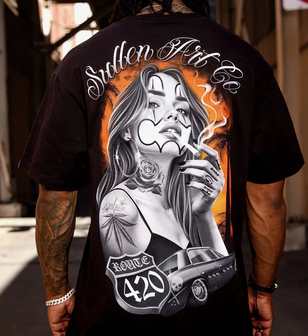 SULLEN CLOTHING LETS ROLL 420 TATTOO ART STANDARD T-SHIRT