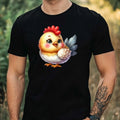 Mens Funny Chicken Print Cotton T-Shirt Size XS to 5XL