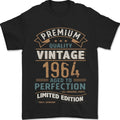 Premium Vintage 62nd Birthday 1964 Mens T-Shirt 100% Cotton