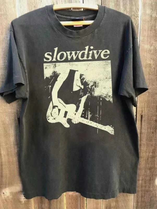 Slowdive Souvlaki Band Shirt, Slowdive Vintage 90s Charcoal Unisex Tshirt