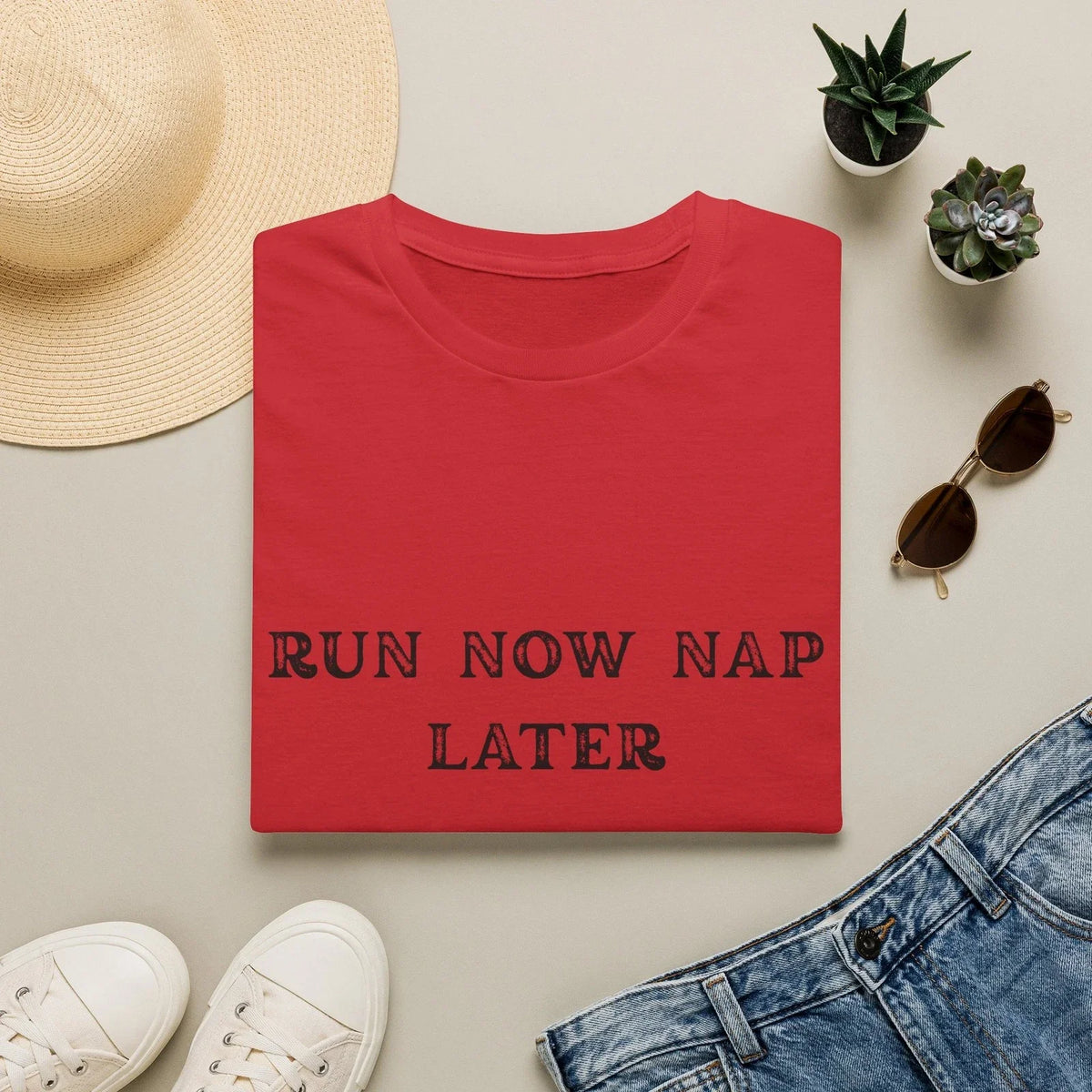 Run Now Nap Later T-Shirt | Funny Running Quote Tee