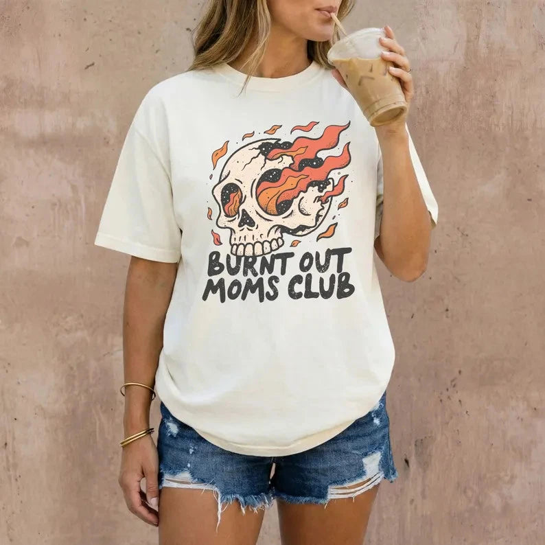 Moms Club Gothic Aesthetic Comfort Tee Dark Academia