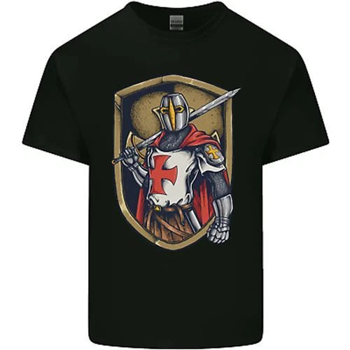 Knights Templar England St Georges Day Kids T-Shirt Boys Girls
