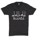 Life Is Full of Important Choices V-Neck T-shirt Funny Golf Clubs Golfing Tee