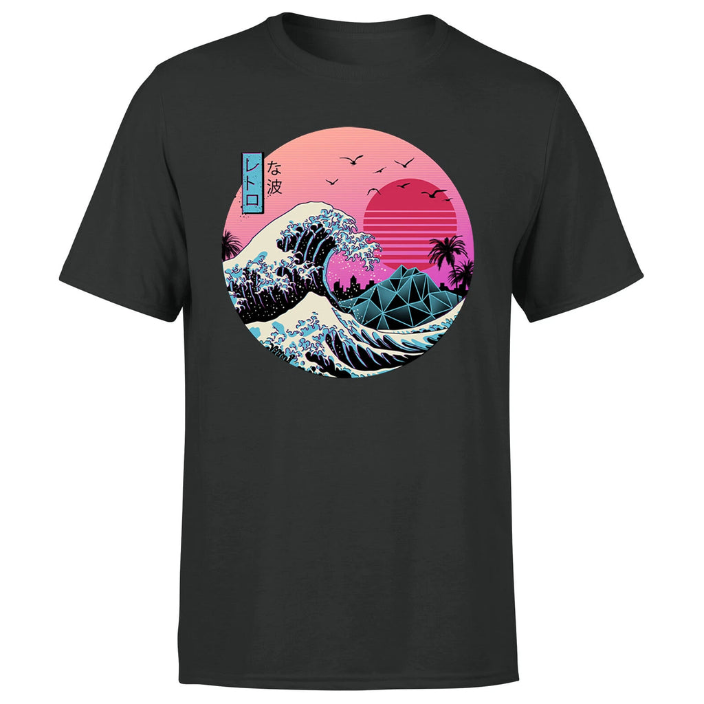 Retro Great Wave Tshirt Unisex - Kanagawa, Art, Japan s Mens T-Shirt#P1#OR#A