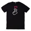 Korean Finger Heart K Pop Heart Hand Sign T-Shirt