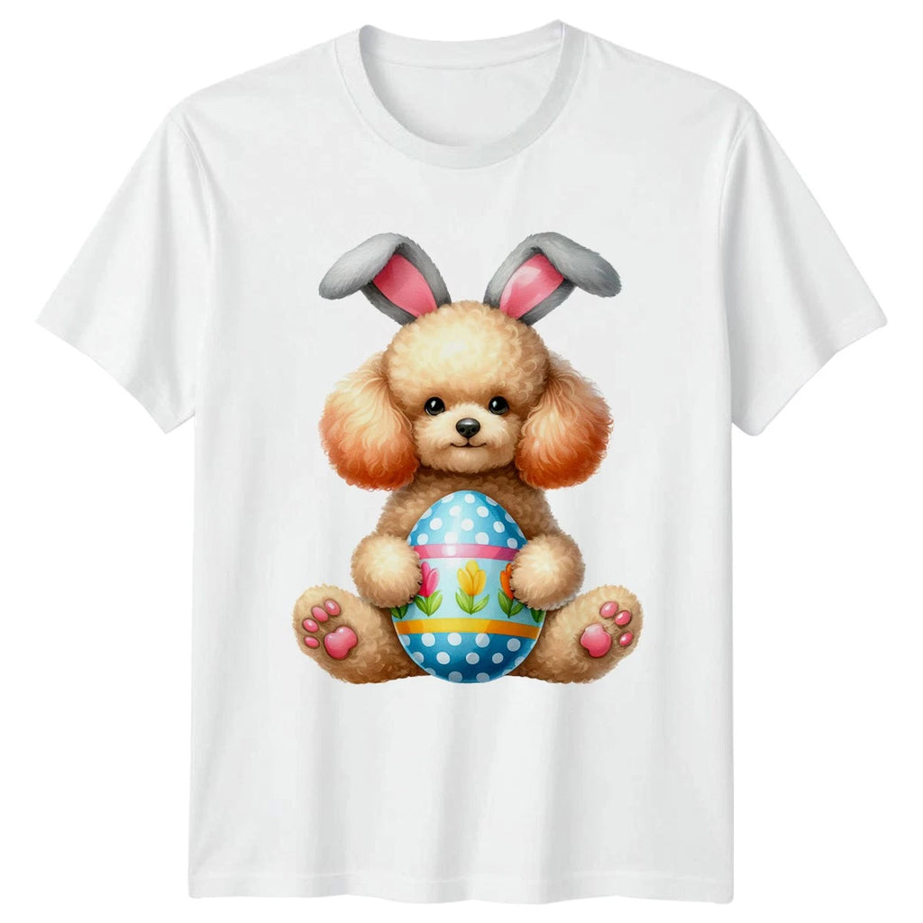 Poodle Dog Puppy Wearing Bunny T-Shirt Poodle Dog Easter Gift For Him And Her