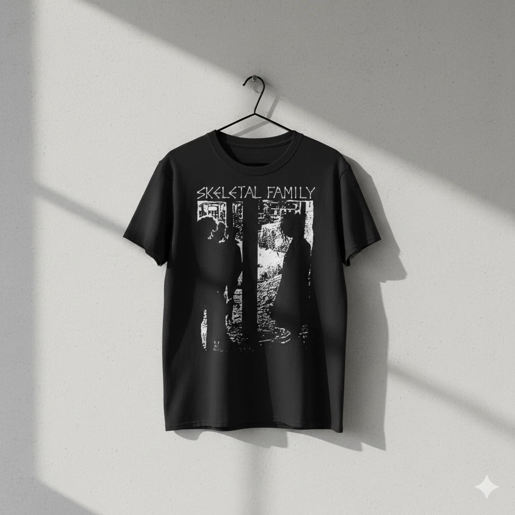 Skeletal Family Band T-Shirt Gothic Post-Punk Graphic Tee Black - T901