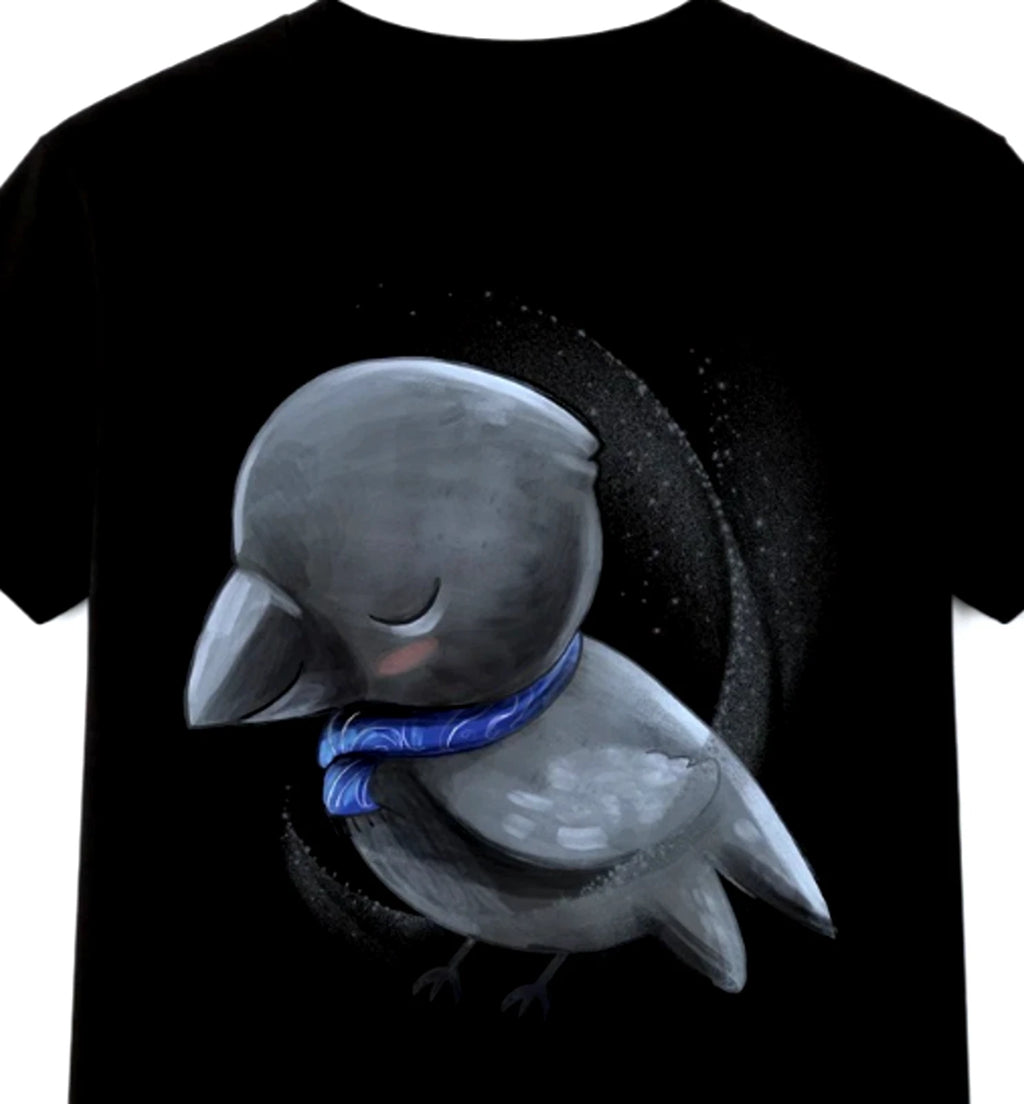 Raven T Shirt Gothic Bird Graphic Tee Dark Aesthetic Crow Animal Gift Bird Lover