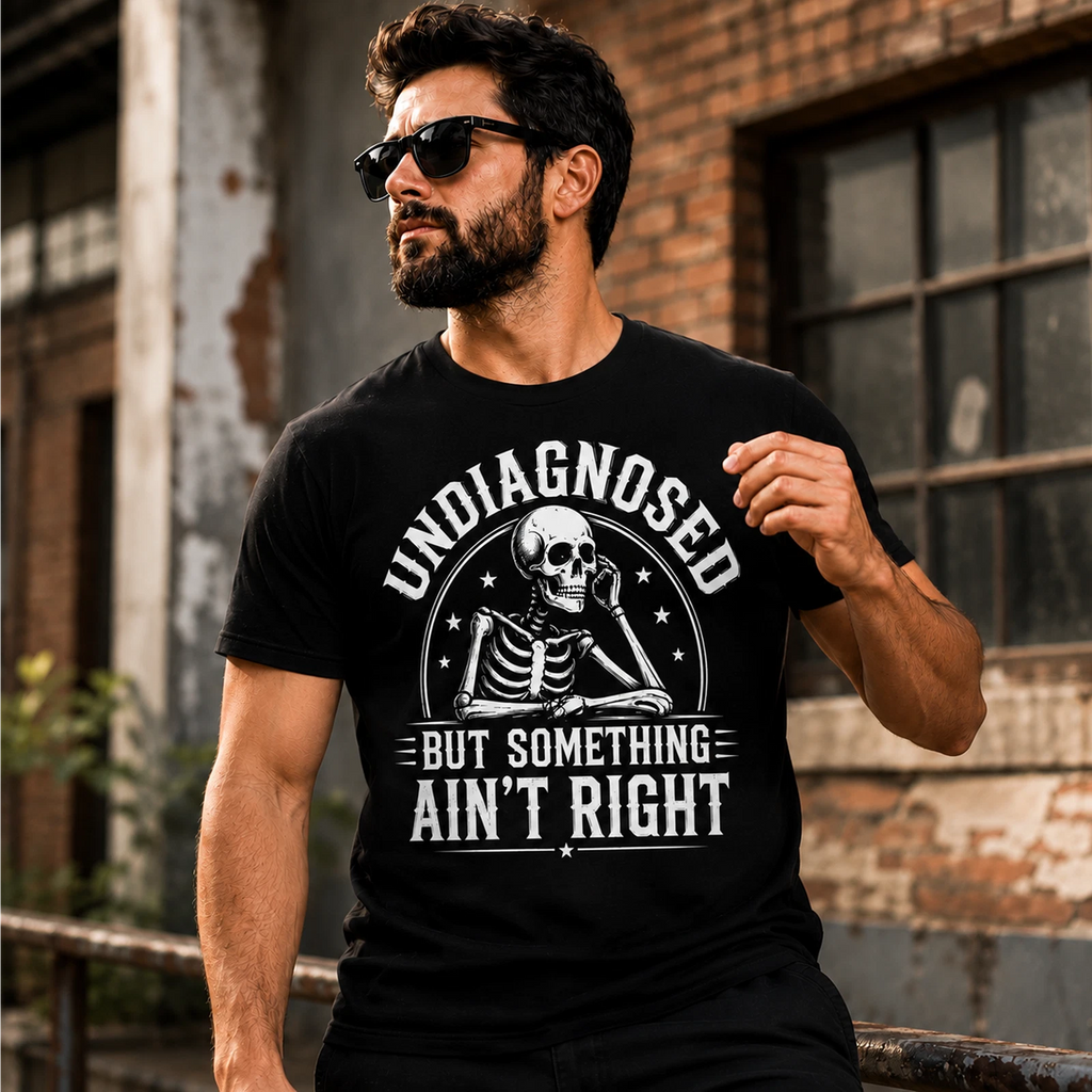 Undiagnosed But Something Ain't Right T Shirt, Funny Skeleton Tee