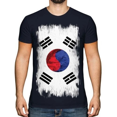 South Korea Grunge Flag Men Top Korean Hanguk Nam-Jos? - T-Shirt