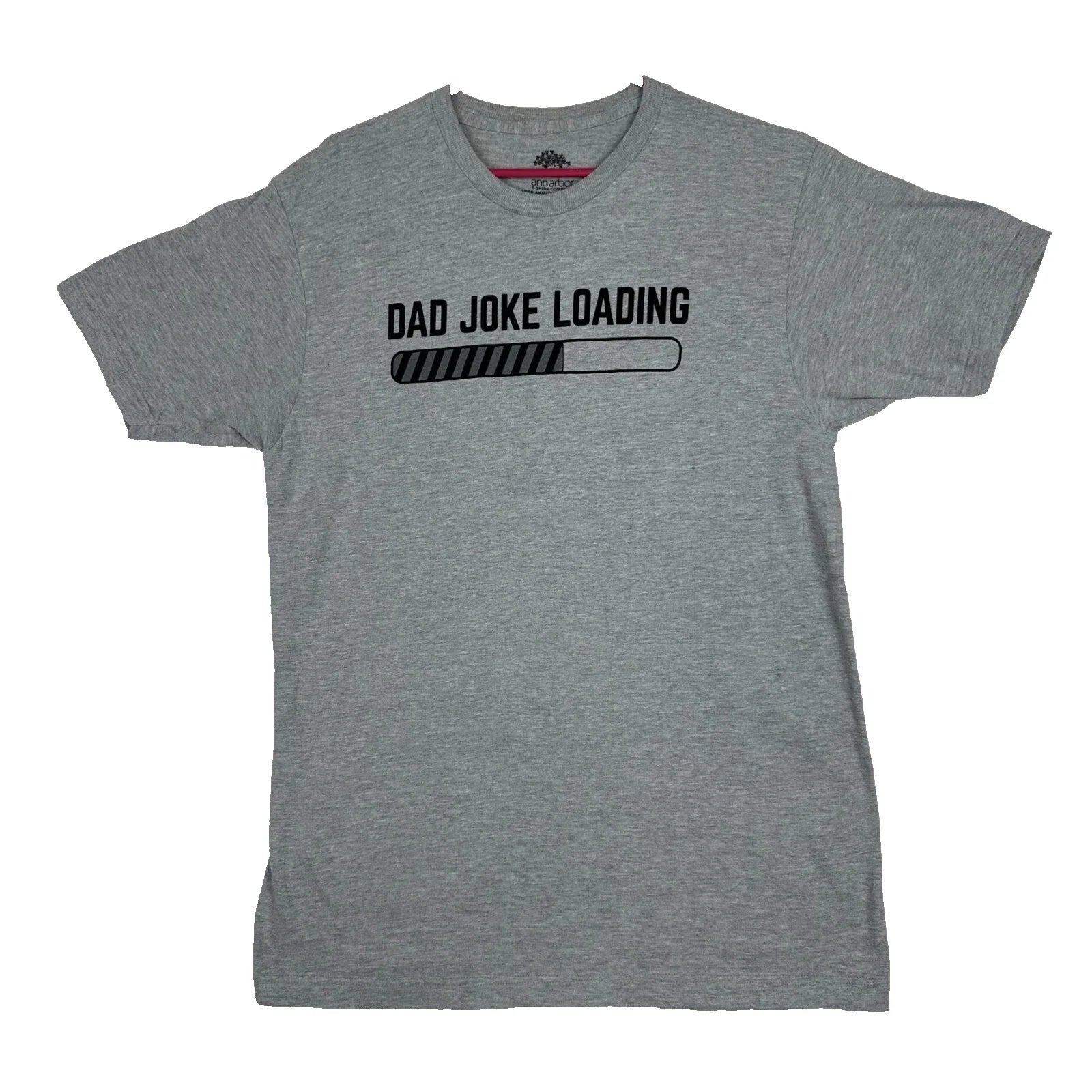 Dad Joke Loading Ann Arbor T Shirt Adult Large Funny Gray Short Sleeve