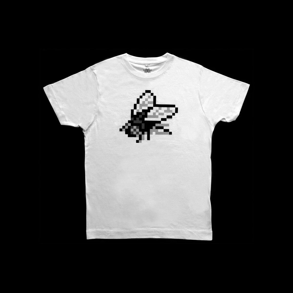 Space Invader Art Pixel Fly White Silkscreen T-Shirt 2020 Size XL NEW