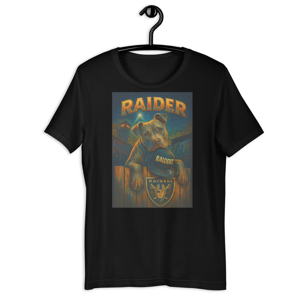 Raider Pitbull Dog Lowrider Street Art Chicano Style T-Shirt Graphic