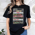 Retro 80s Cassette Tape Tee – Vintage Rock Band-Inspired Graphic Shirt S-5XL