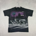 Vtg 90’s San Segal Wolf T-shirt Adult Large Double Sided AOP 1991 Nature Grunge