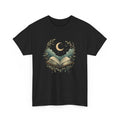 Book T-Shirt | Funny Reading Shirt | Mystical Book Boho Moon Leaf Shirt