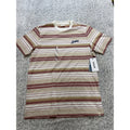 Hurley Naturals Stripe SS T-Shirt Phantom Rose Mens Small HSP25MMKT02048 NEW
