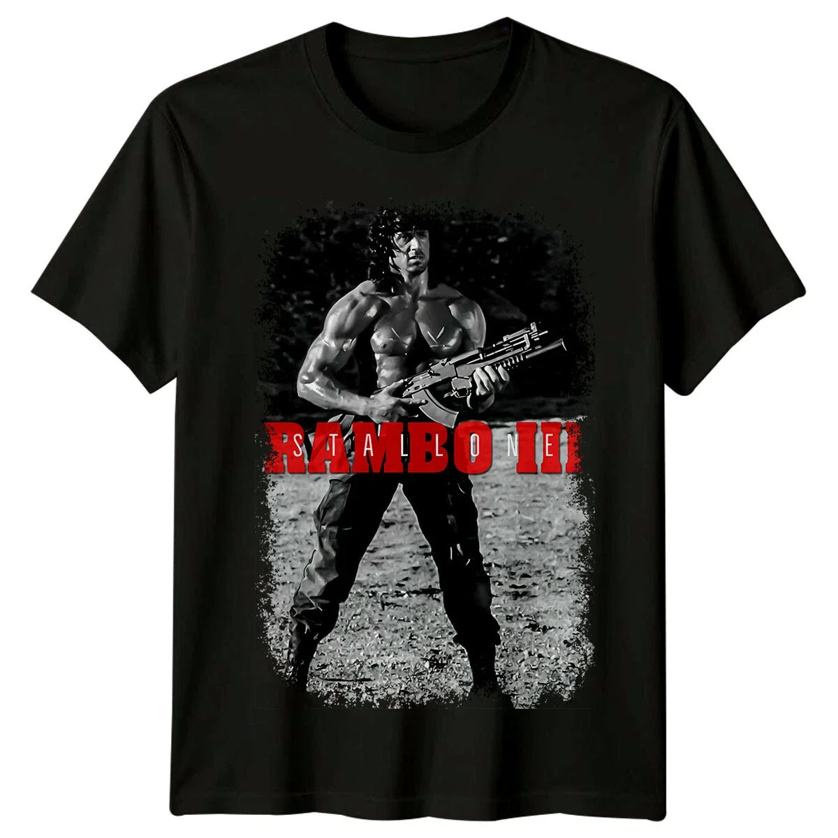 Rambo III (1988) Movie Poster Inspired T-Shirt Retro Action Hero Tee Unisex