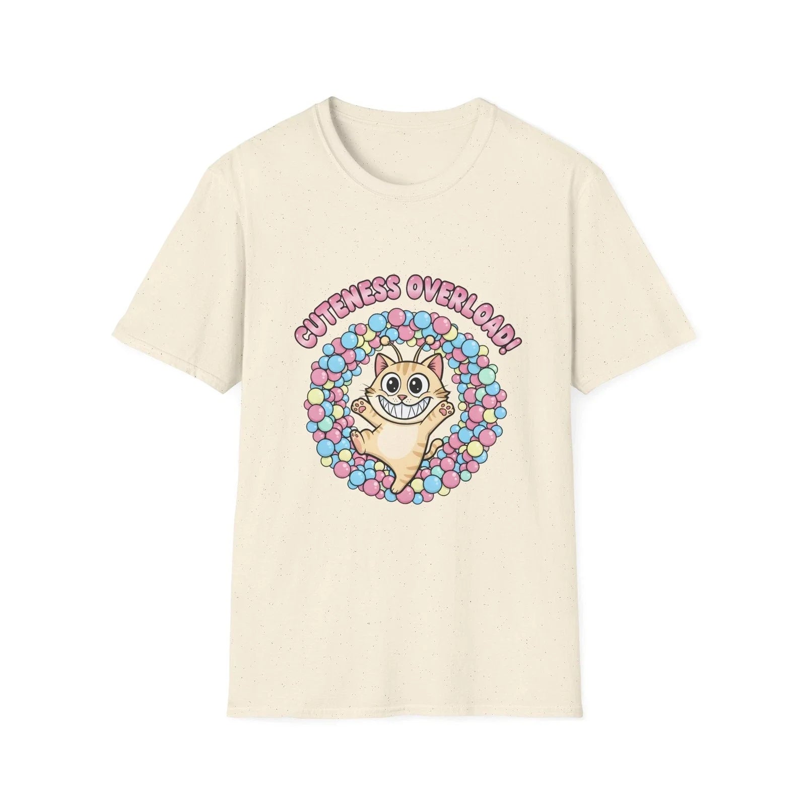 Cuteness Overload Cat, T-Shirt | Cute Chaos Humor Cat Bubble Pile