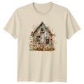 Rustic Floral Cottage T-Shirt Boho Spring Gift For Him And Her