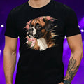 Mens Boxer Dog Print Cotton T-Shirt Size S to 5XL