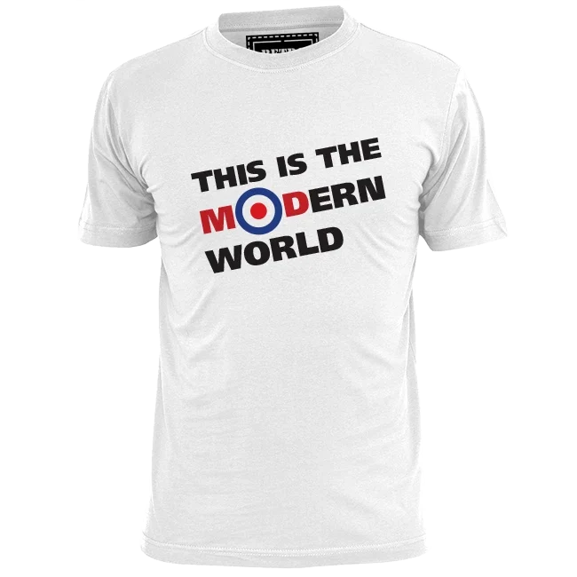 Mens This Is The Modern World T Shirt Scooters Vespa Lambretta Jam Weller Who