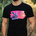 Mens Kangaroo Astronaut Print Cotton T-Shirt Size XS to 5XL