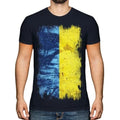 UKRAINE GRUNGE FLAG MENS T-SHIRT TEE TOP UKRA?NA FOOTBALL UKRAINIAN GIFT SHIRT