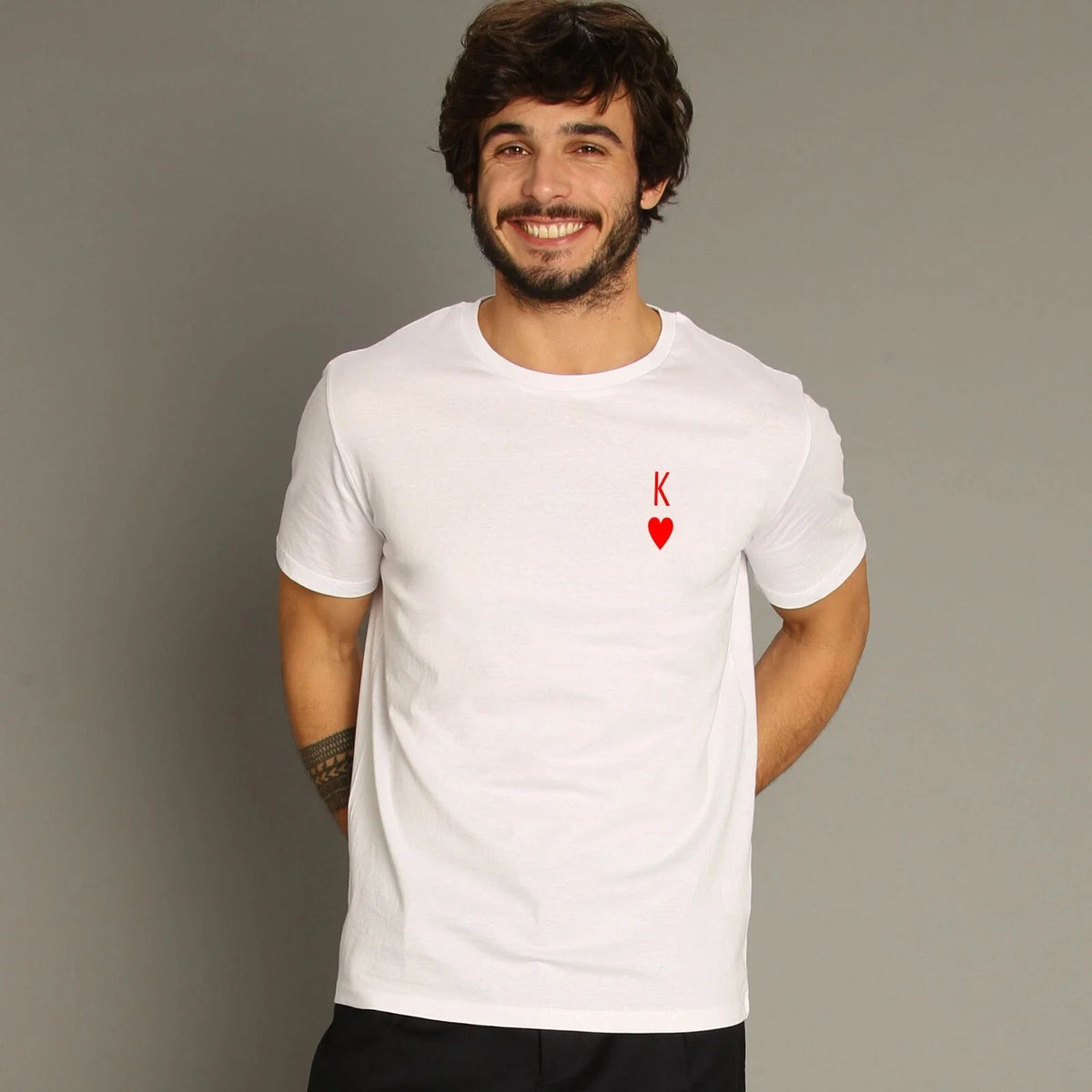 Men's Short Sleeve T-Shirt White, KING