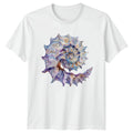 Watercolor Seashell Ocean Life Nature Mens Womens Graphic Tee