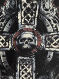 Nobility Skull Cross T Shirt Mens L Y2K Style Street Grunge Goth Punk Cyber-READ