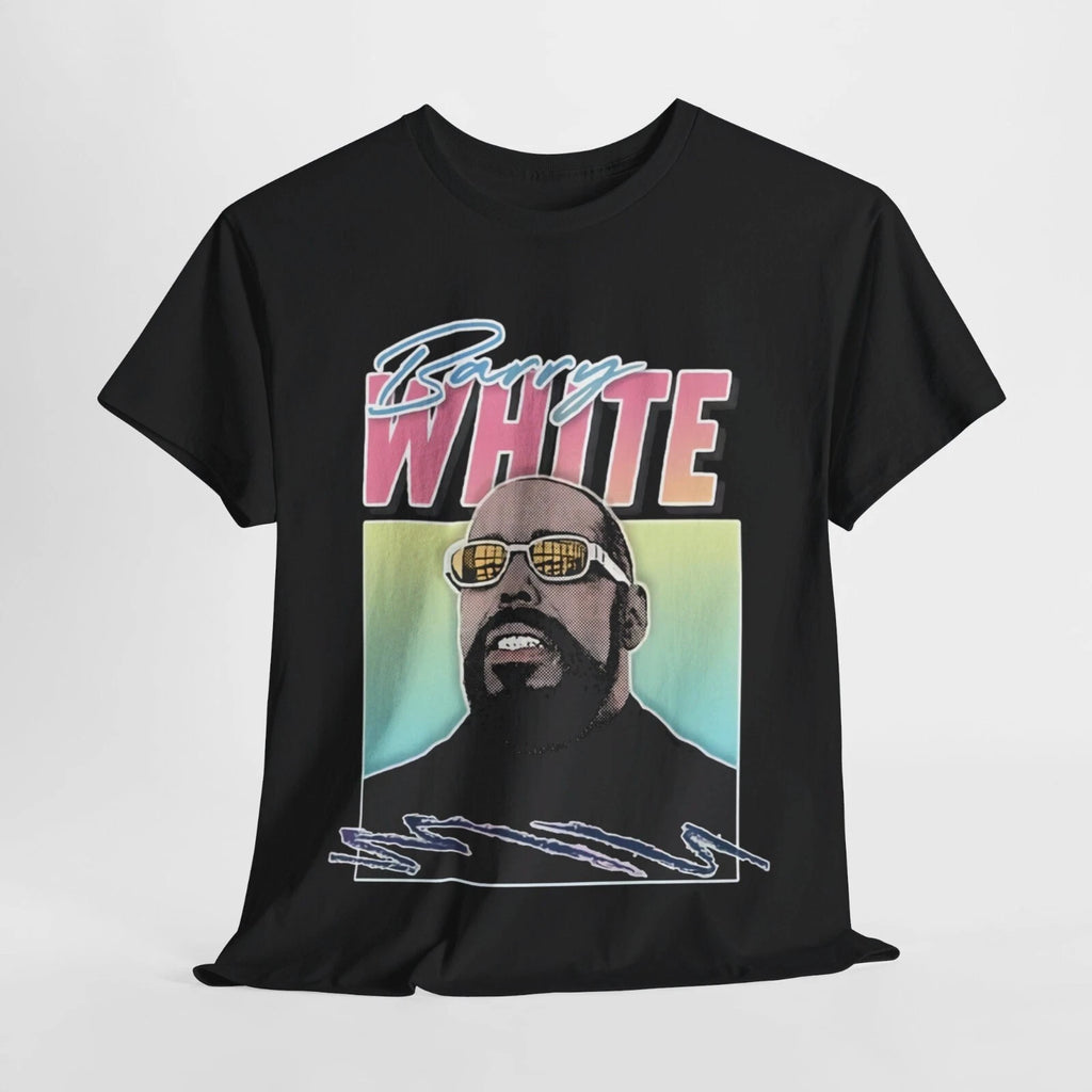 New Barry White -Soul Aesthetic Fanart Black Tee shirt S-2XL Nice Good